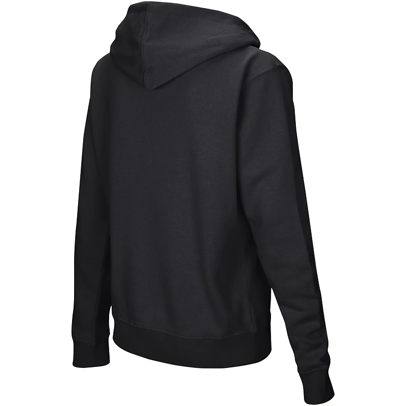 Women's Colosseum Black Stanford Cardinal Arched Name Full-Zip Hoodie