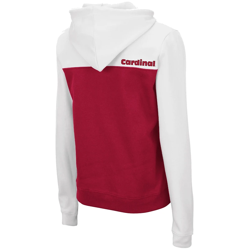 Sweat à capuche léger Colosseum White/Cardinal Stanford Cardinal Aidan pour femme