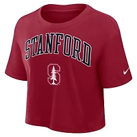 Women's Nike Cardinal Stanford Athletic Prep Arch Performance Cropped T-Shirt