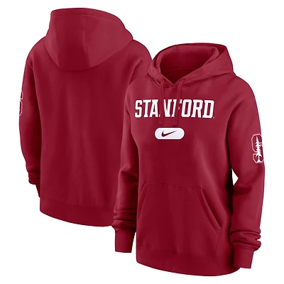 Women's Nike  Cardinal Stanford Club Fleece Pullover Hoodie