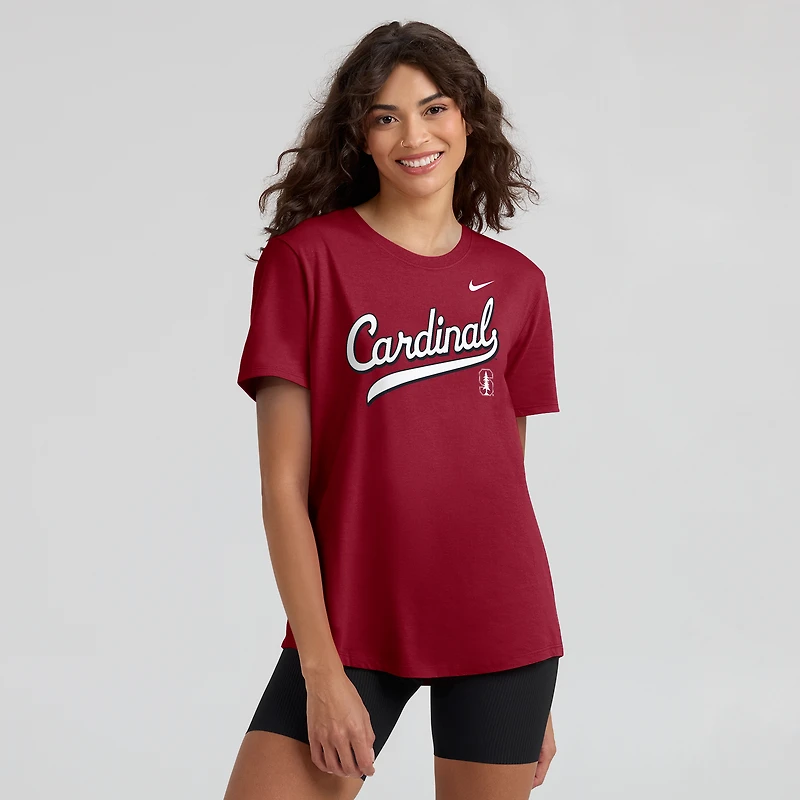 T-shirt Nike Cardinal Stanford pour femme avec inscription locale