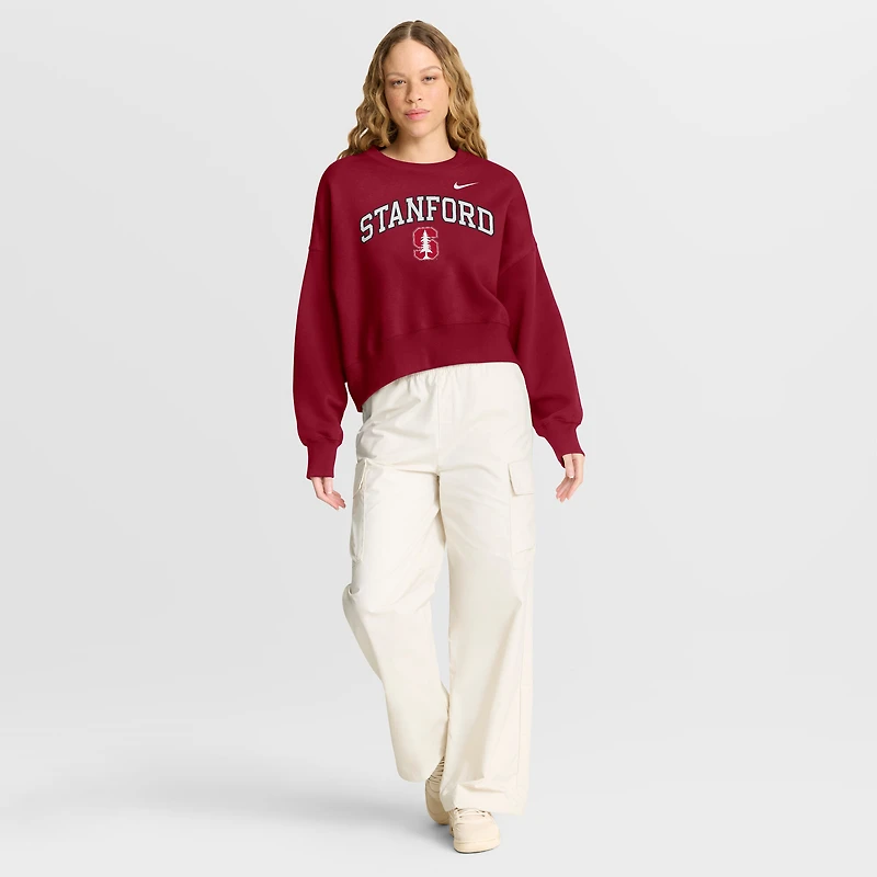 Sweat-shirt à capuche surdimensionné Nike Cardinal Stanford Phoenix Arch pour femme