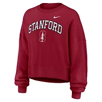 Women's Nike Cardinal Stanford Oversized Phoenix Arch Pullover Sweatshirt