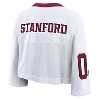 Maillot de mode court Nike Stanford Cardinal blanc oversize à logo pour femme