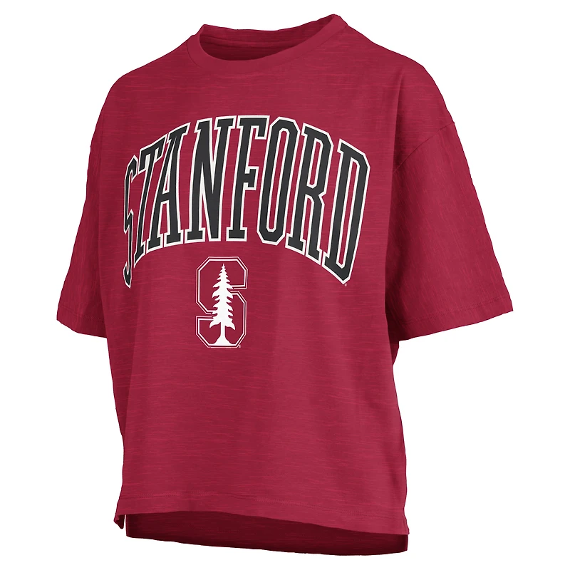 Women's Pressbox  Crimson Stanford Cardinal Nelson T-Shirt