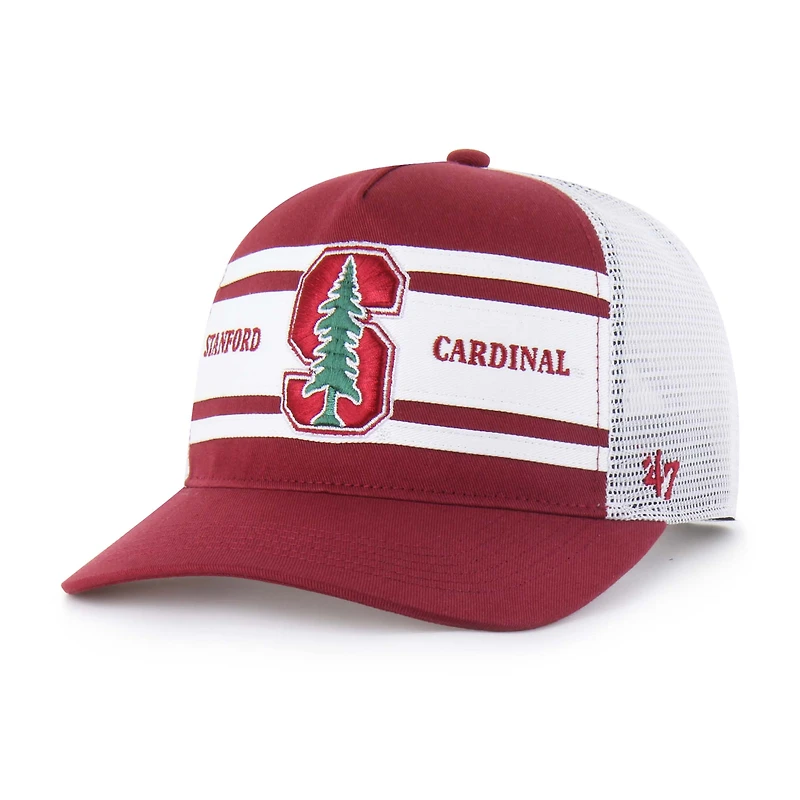 Casquette de camionneur ajustable Stanford Cardinal Super Stripe Hitch pour jeunes de 1947