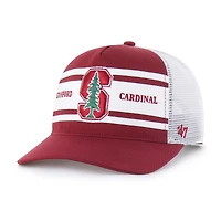 Casquette de camionneur ajustable Stanford Cardinal Super Stripe Hitch pour jeunes de 1947