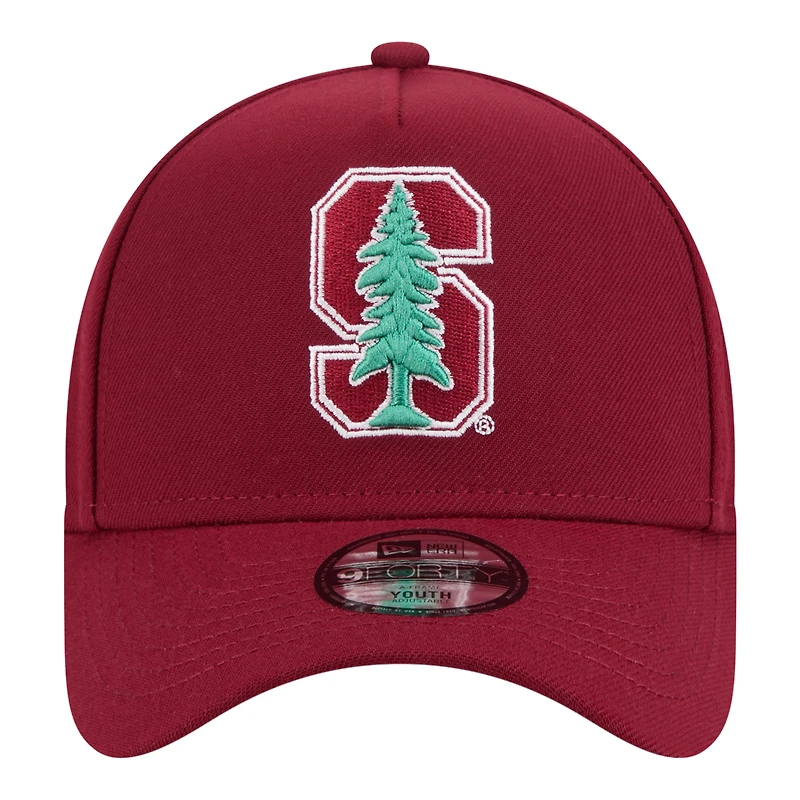 Casquette ajustable New Era Cardinal Stanford Cardinal 9FORTY pour jeunes