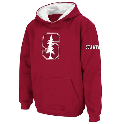 Youth Stadium Athletic Charcoal Stanford Cardinal Big Logo Pullover Hoodie