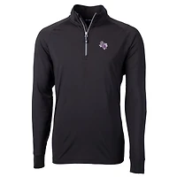 Veste pull-over en tricot écologique Adapt pour homme, noire, avec fermeture éclair quart de tour, Stephen F Austin Lumberjacks, coupe Cutter & Buck, grande et taille