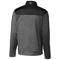 Men's Cutter & Buck Black Stephen F Austin Lumberjacks Vault Stealth Hybrid Quilted Full-Zip Windbreaker Jacket