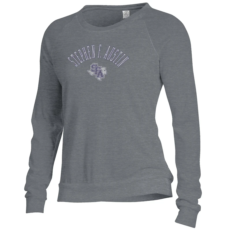 Women's Alternative Apparel Gray Stephen F Austin Lumberjacks Slouchy Pullover Sweatshirt