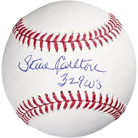 Baseball autographié par Steve Carlton des Philadelphia Phillies avec l'inscription « 329 Wins »