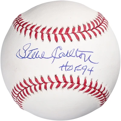 Steve Carlton Philadelphia Phillies Autographed Baseball with "HOF 94" Inscription