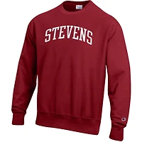 Sweat-shirt ras du cou en polaire à tissage inversé Champion Red Stevens Institute of Technology pour homme