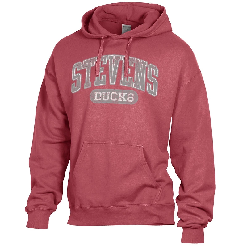 Sweat à capuche léger en polaire pour homme Comfort Wash Red Stevens Institute of Technology Ducks