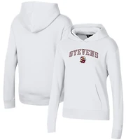 Women's Under Armour White Stevens Institute of Technology Ducks All Day Pullover Hoodie