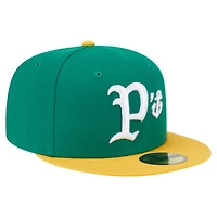 Casquette ajustée 59FIFTY pour homme New Era verte/jaune Stockton Ports Authentic Collection