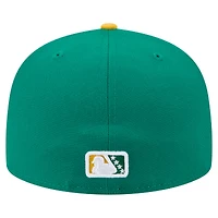 Men's New Era  Green/Yellow Stockton Ports Authentic Collection 59FIFTY Fitted Hat