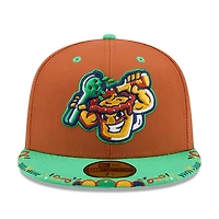 Casquette ajustée New Era 59FIFTY marron/vert Stockton Ports 2026 Copa De La Diversion pour homme