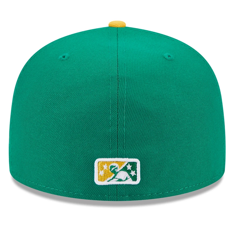 Men's New Era Green Stockton Ports Authentic Collection Alternate Logo 59FIFTY Fitted Hat