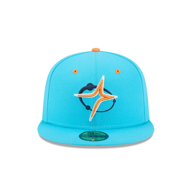 Casquette ajustée 59FIFTY pour homme New Era Blue Sugar Land Space Cowboys Theme Nights