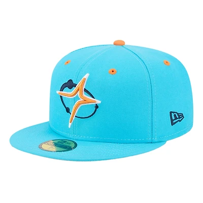 Men's New Era  Blue Sugar Land Space Cowboys Theme Nights 59FIFTY Fitted Hat
