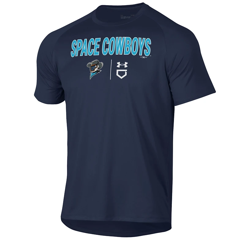 Men's Under Armour Navy Sugar Land Space Cowboys Tech T-Shirt