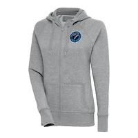 Women's Antigua  Heather Gray Sugar Land Space Cowboys Victory Full-Zip Hoodie