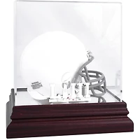Vitrine miniature en acajou avec logo du Super Bowl LIII