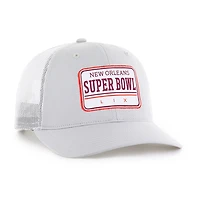 Casquette de camionneur ajustable grise Super Bowl LIX Ellington '47 pour homme