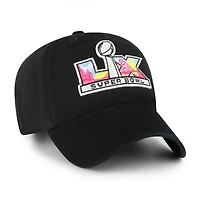 Casquette ajustable '47 Black Super Bowl LX Relaxed Clean Up pour homme