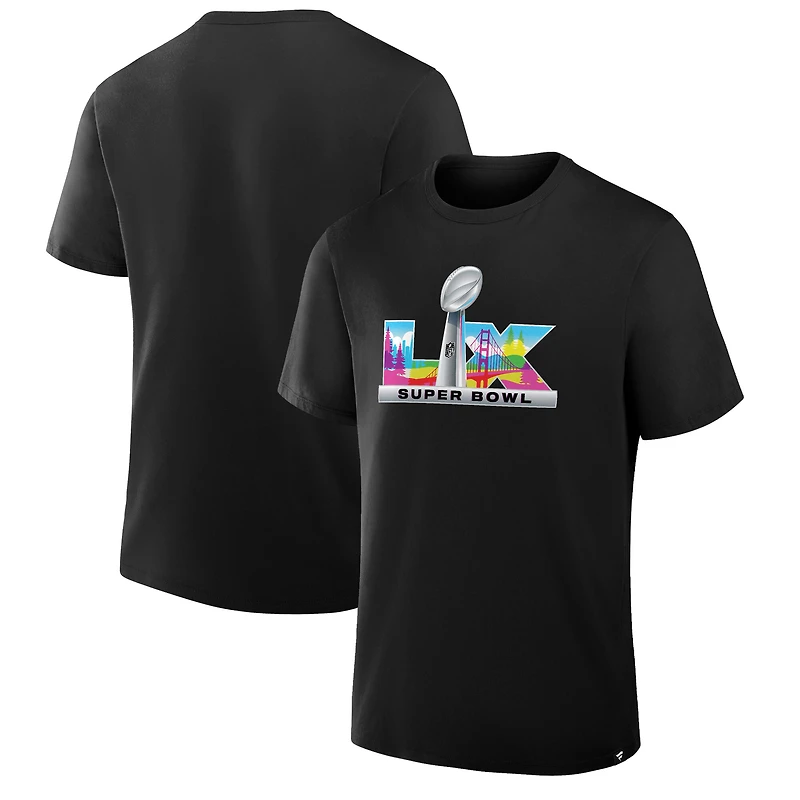 Men's Fanatics Black Super Bowl LX Trophy Dimension Legacy T-Shirt