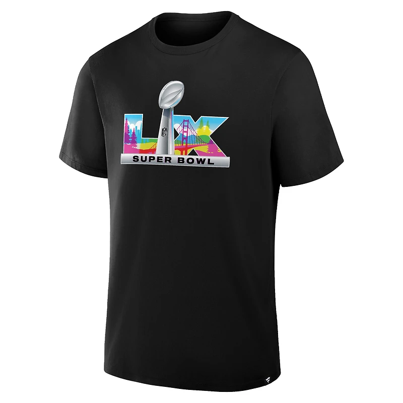 Men's Fanatics Black Super Bowl LX Trophy Dimension Legacy T-Shirt