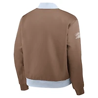 Men's Nike Brown Super Bowl LX Legacy Full-Snap Bomber Jacket
