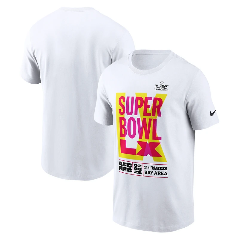 T-shirt Nike Super Bowl LX Essential blanc pour homme