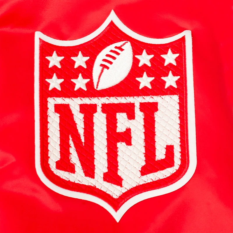 Men's Pro Standard Cream Super Bowl LIX Sublimated Satin Full-Snap Jacket