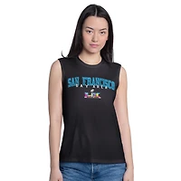 Women's G-III 4Her by Carl Banks  Black Super Bowl LX Close Call Ribbed Tri-Blend Tank Top