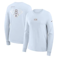T-shirt à manches longues Nike Super Bowl LX Slub Dri-FIT bleu clair pour femme