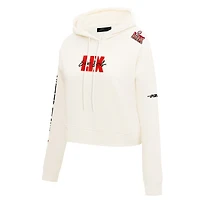 Women's Pro Standard Cream NFL Super Bowl LIX Cropped Hoodie