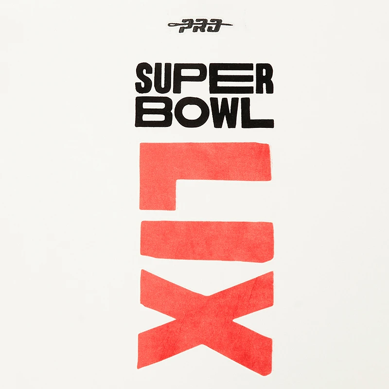 Women's Pro Standard Cream NFL Super Bowl LIX Cropped Hoodie