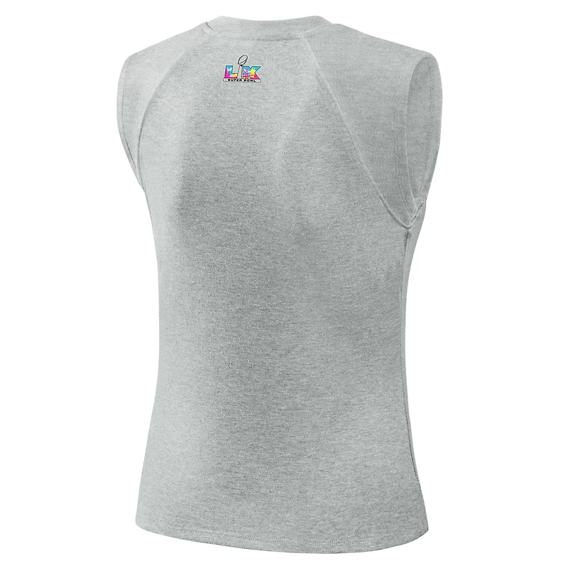 Women's WEAR by Erin Andrews  Gray Super Bowl LX Raglan Tank Top