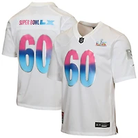 Maillot de match Nike Super Bowl LX blanc pour jeunes