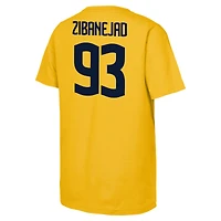 T-shirt de joueur hockey sur glace Mika Zibanejad Gold pour les jeunes Suède en 2025