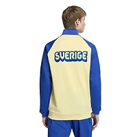Veste de survêtement zippée adidas Originals jaune pour homme, modèle Suède National Team.