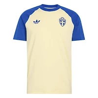 T-shirt adidas Originals jaune pour homme, équipe nationale de Suède