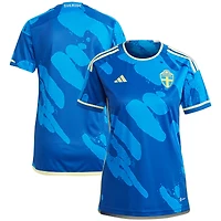 Maillot adidas Équipe nationale suédoise royale 2023 extérieur pour femme