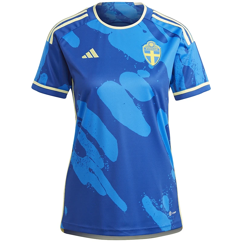Maillot adidas Équipe nationale suédoise royale 2023 extérieur pour femme