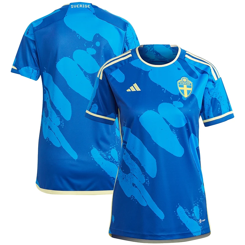 Maillot adidas Équipe nationale suédoise royale 2023 extérieur pour femme
