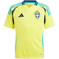 Maillot adidas jaune pour jeunes de l'équipe nationale Suède 2024, réplique à domicile